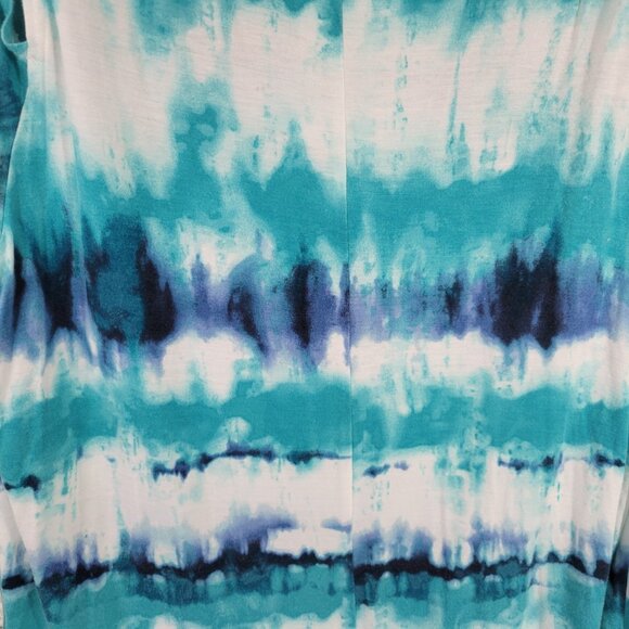 Lane Bryant Womens Top 18 20 Plus Tee Cold Shoulder Blue Tie Dye TIE25E - Picture 6 of 8